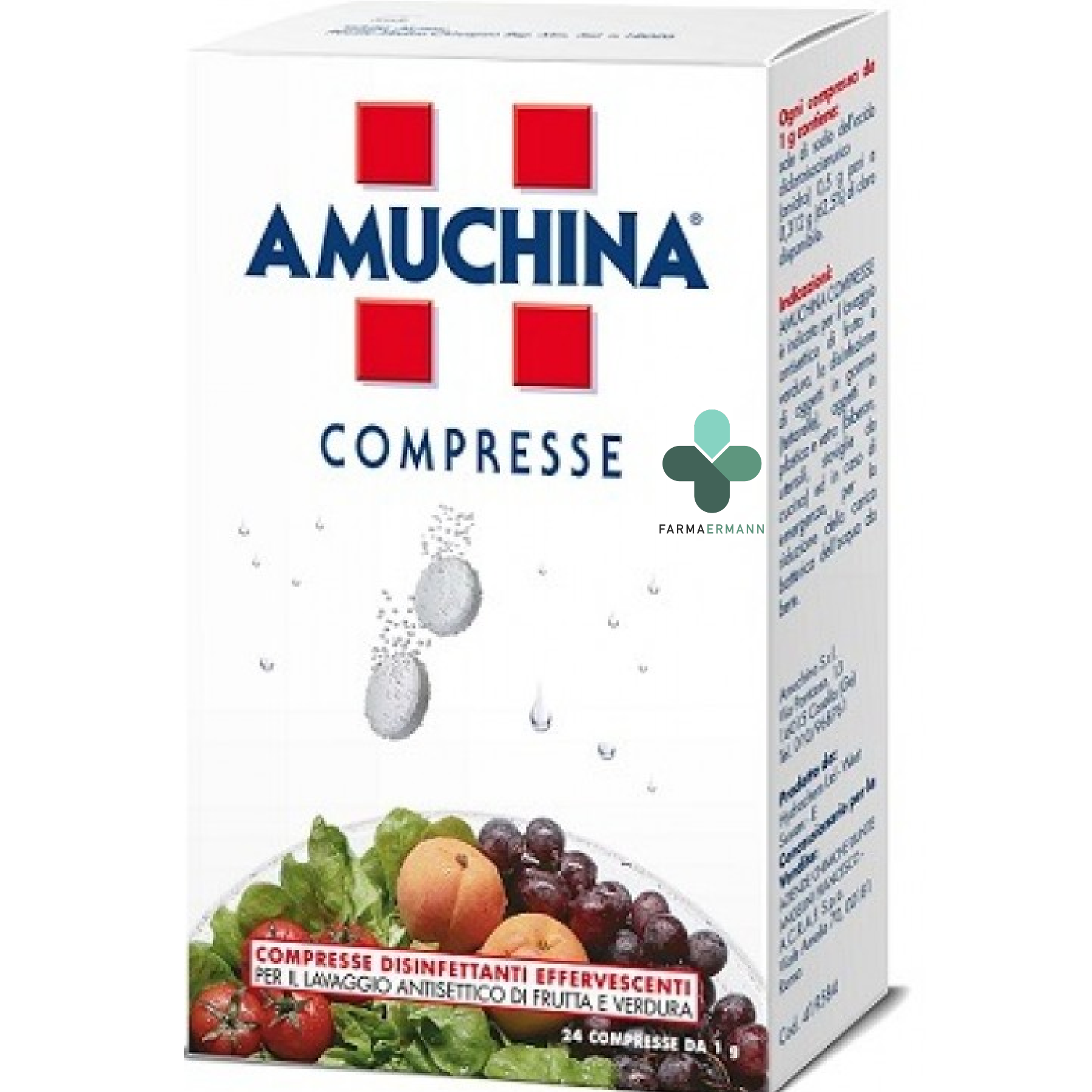 Amuchina compresse disinfettanti per il lavaggio di frutta verdura e  oggetti (24 pz)